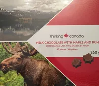 Chocolat au lait avec érable et rhum