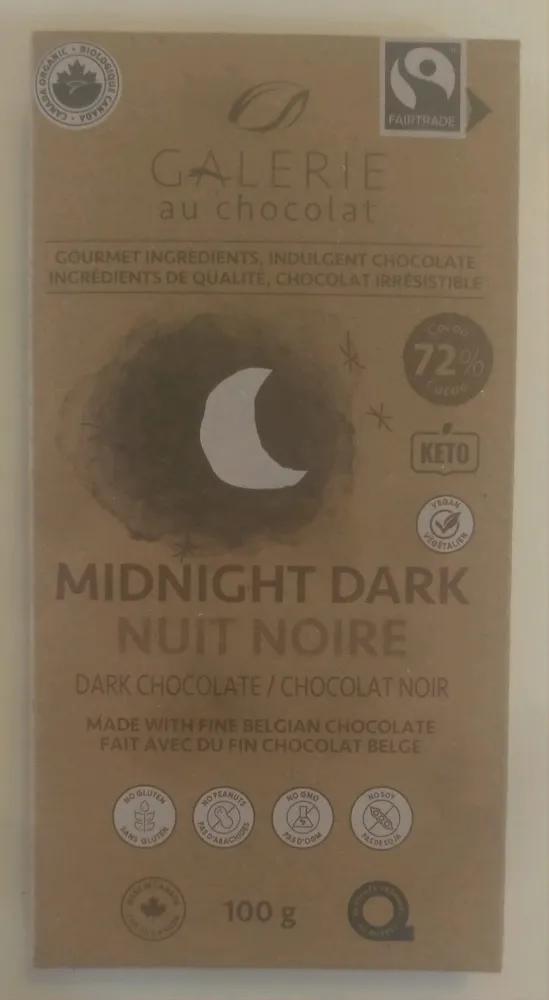 Midnight Dark 72% Cocoa Dark Chocolate