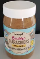 Beurre d'arachides lin et miel