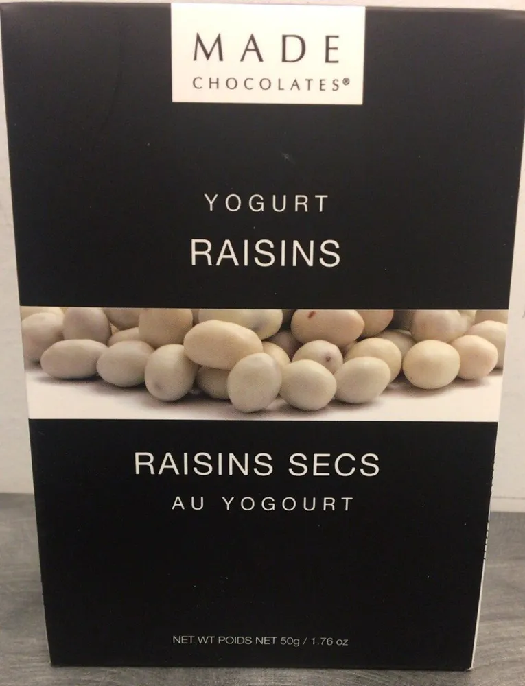 Raisins secs au yogourt