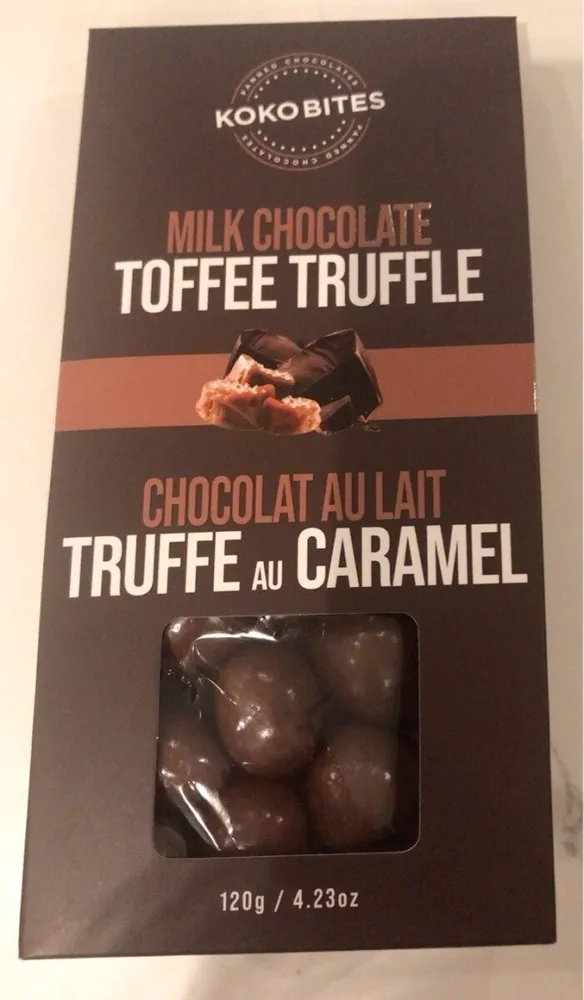 Milk chocolate toffee truffle