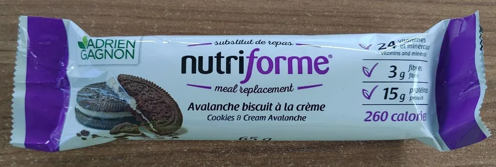 Barre substitut de repas, Avalanche biscuit à la crème