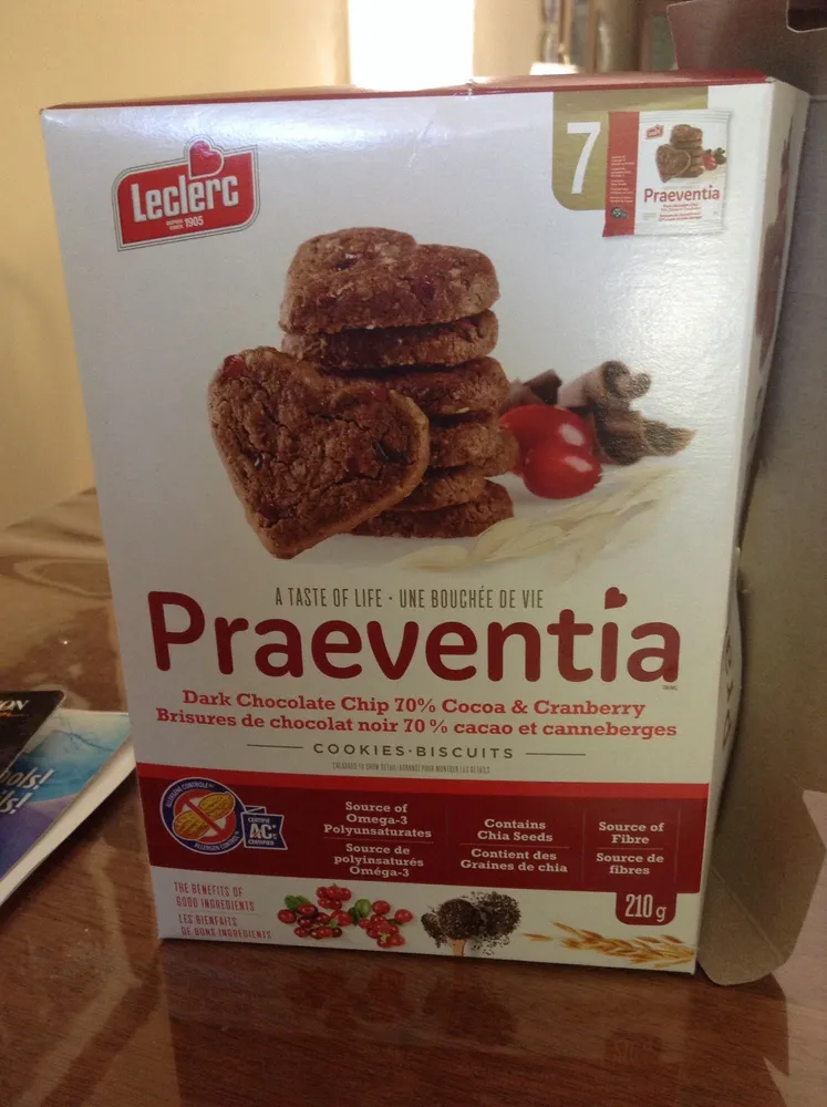 Praeventia Dark Chocolate Chip 70% Cocoa & Cranberry Cookies • Biscuits