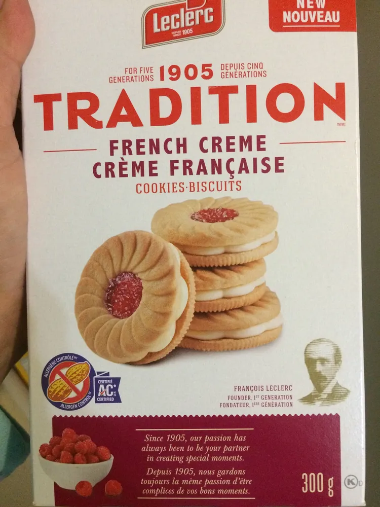 Tradition French Creme Crème Française Cookies Biscuits