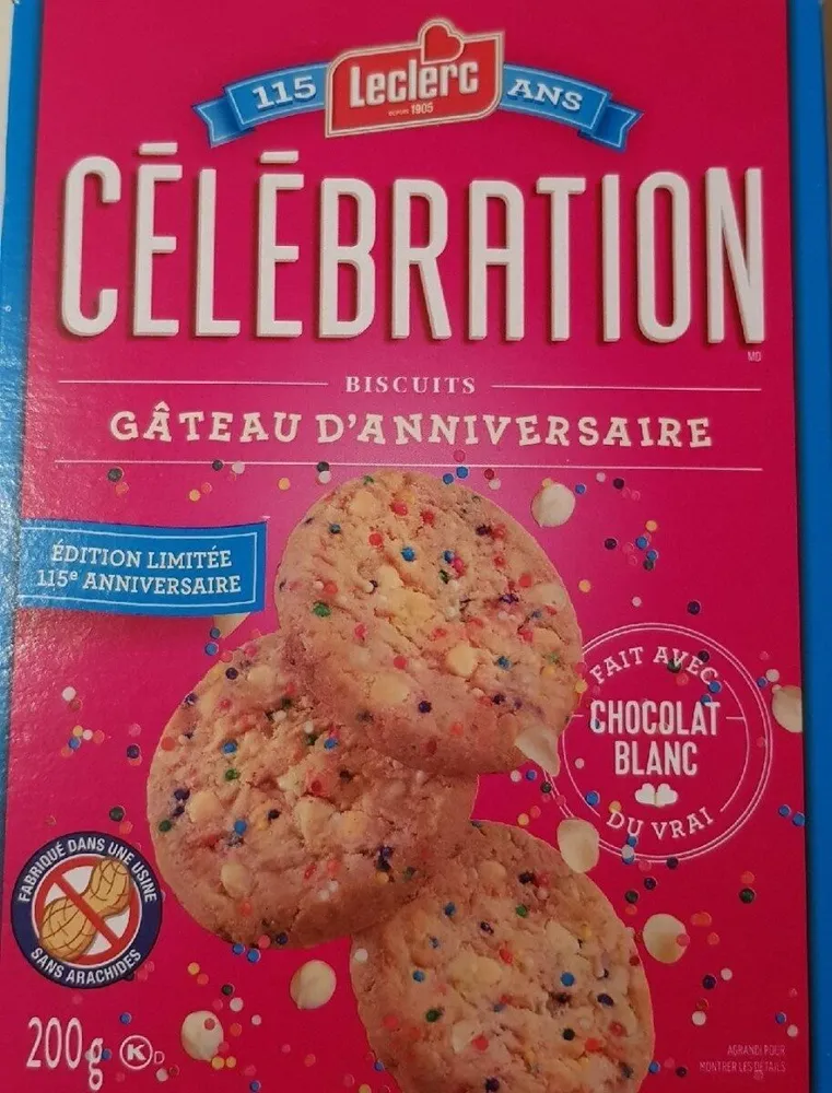 Biscuits gâteau d'anniversaire