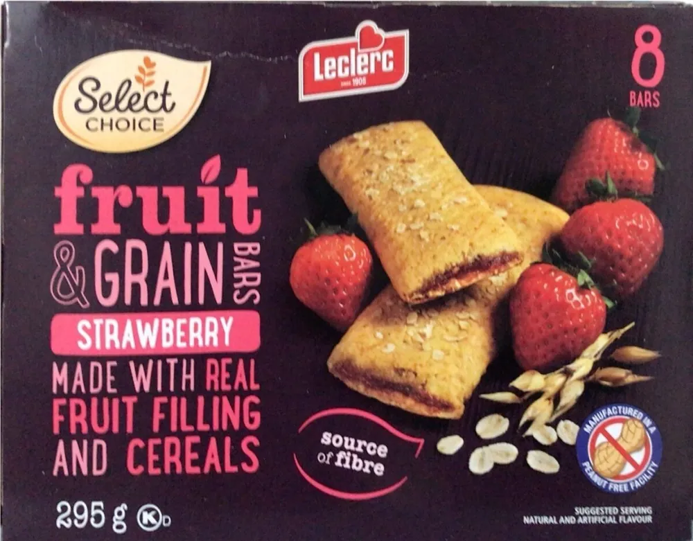 Barres fruits et grains - fraises