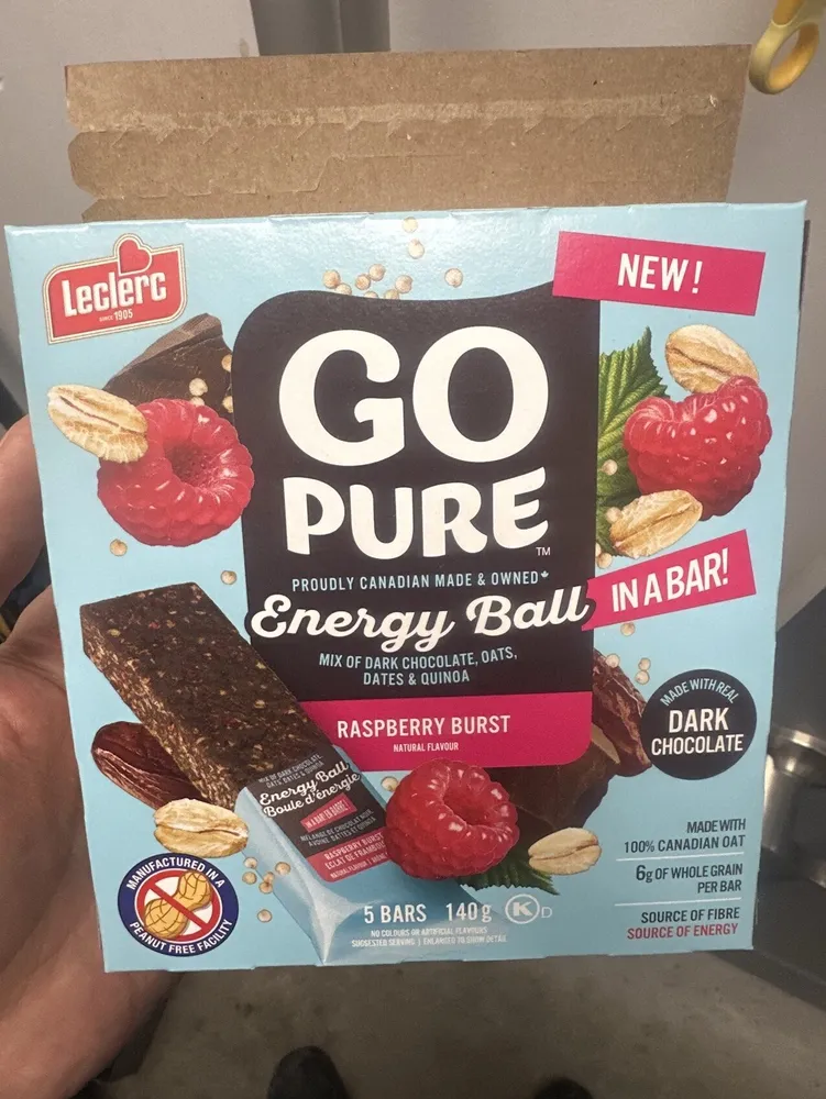 Raspberry Burst Energy Ball in a bar!