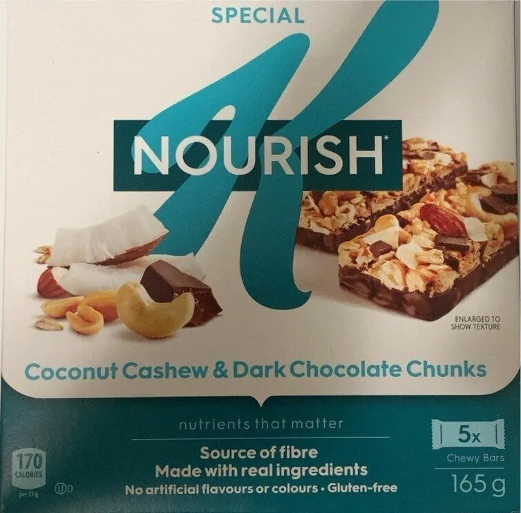 Coconut Cashew & Dark Chocolate Chunks Nourish Bar