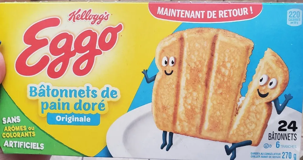 Bâtonnets de pain doré Eggo