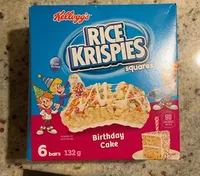 Rice krispies square birthday cake