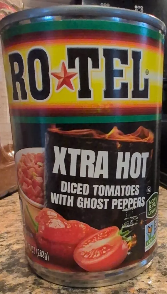 Xtra Hot Diced Tomatoes with Ghost Peppers