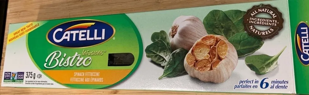 Spinach & Roasted Garlic Fettuccine