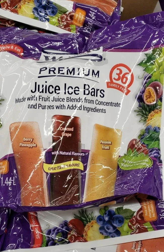 Juice ice bars