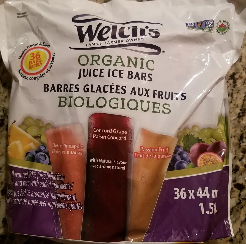 Welch's Organic Juice Ice Bars