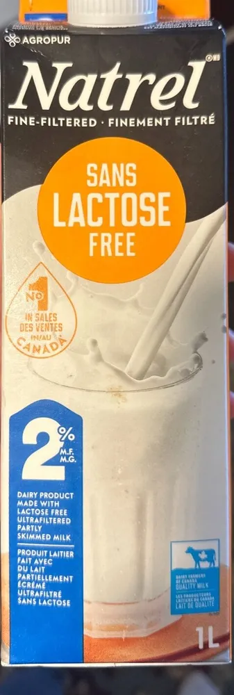 Lait sans lactose 2%