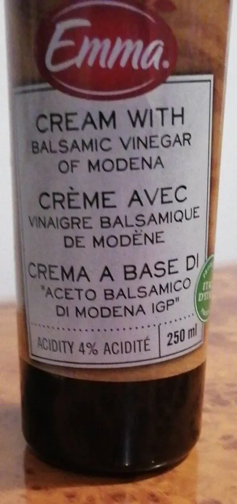Crème avec vinaigre balsamique de Modème