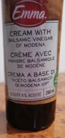 Crème avec vinaigre balsamique de Modème
