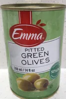 Pitted green olives