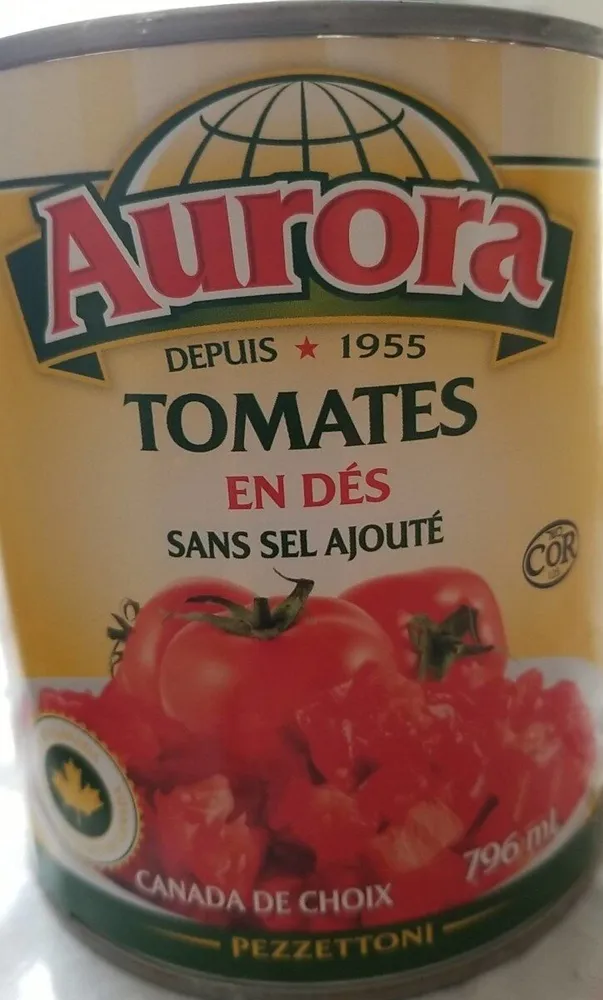 Tomates en dés sans sel