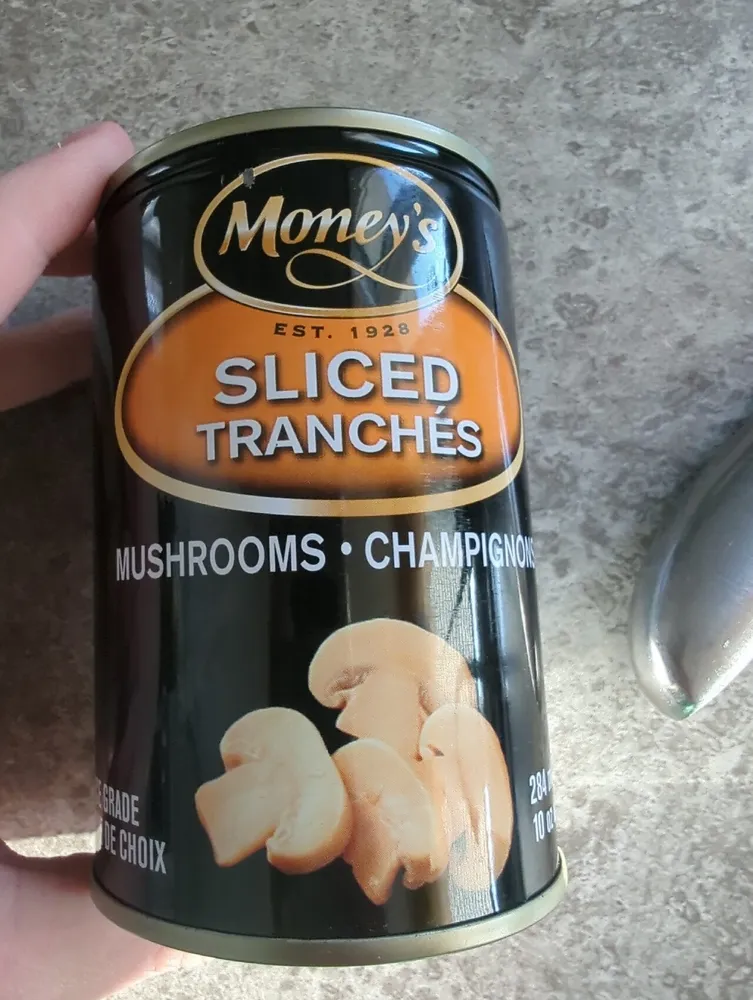Sliced mushrooms