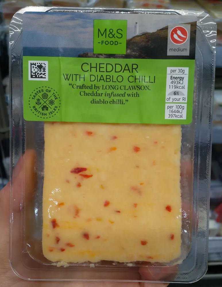 Cheddar with diabolo chili