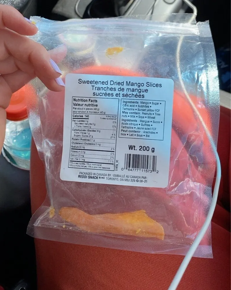 sweetened dried mango slices