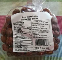 Noisettes crues