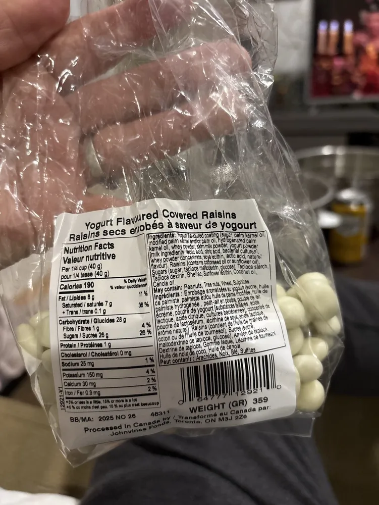 Yogurt Covered Raisins