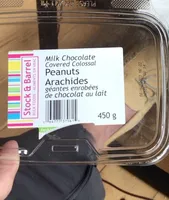 Arachides enrobees de chocolat au lait