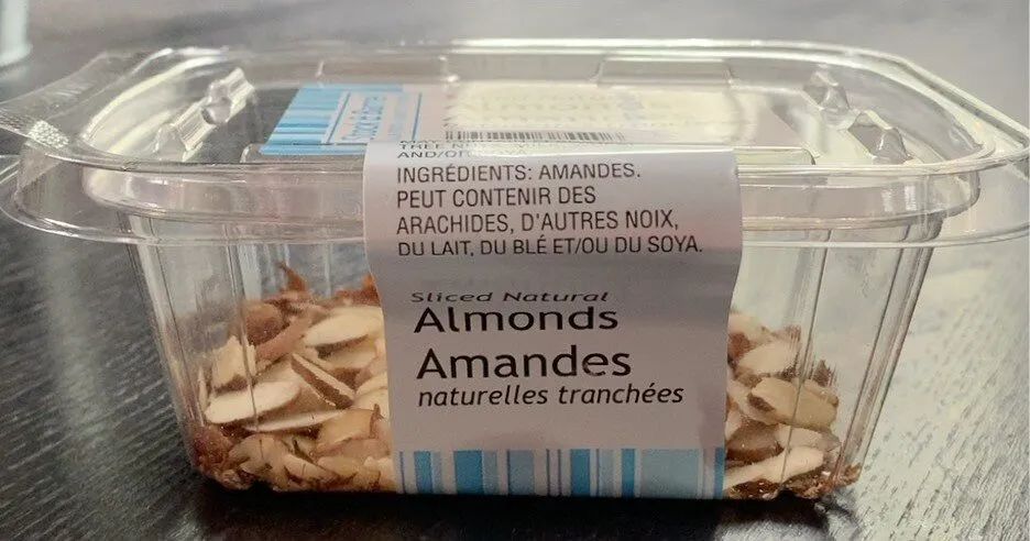 Amandes naturelles tranchées