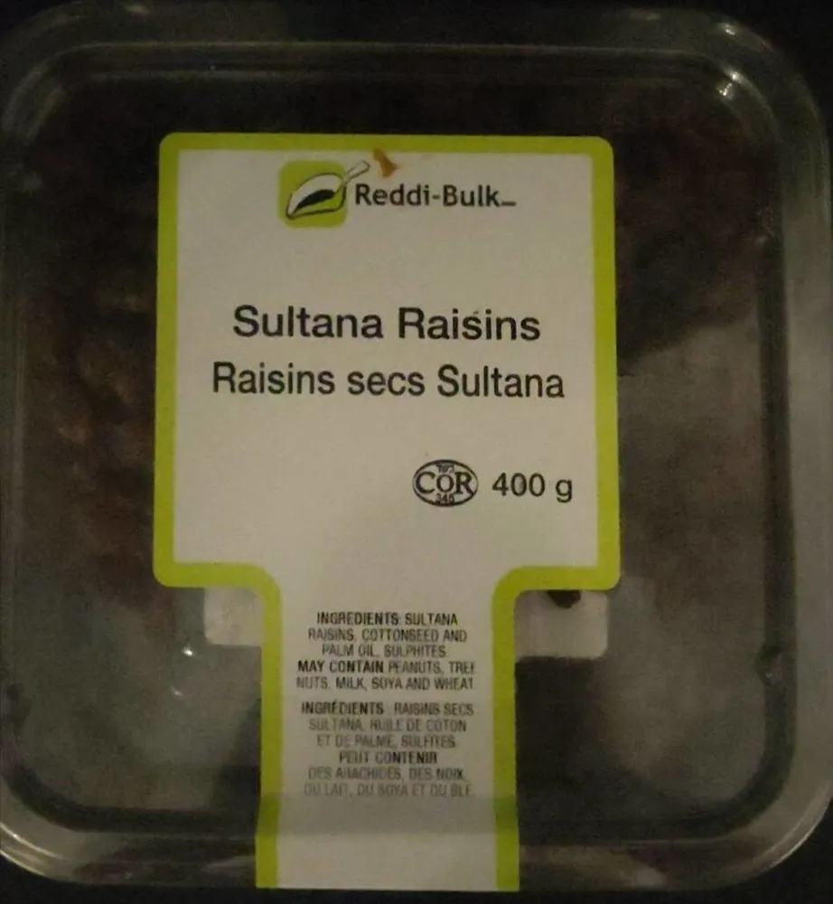 Raison secs Sultana