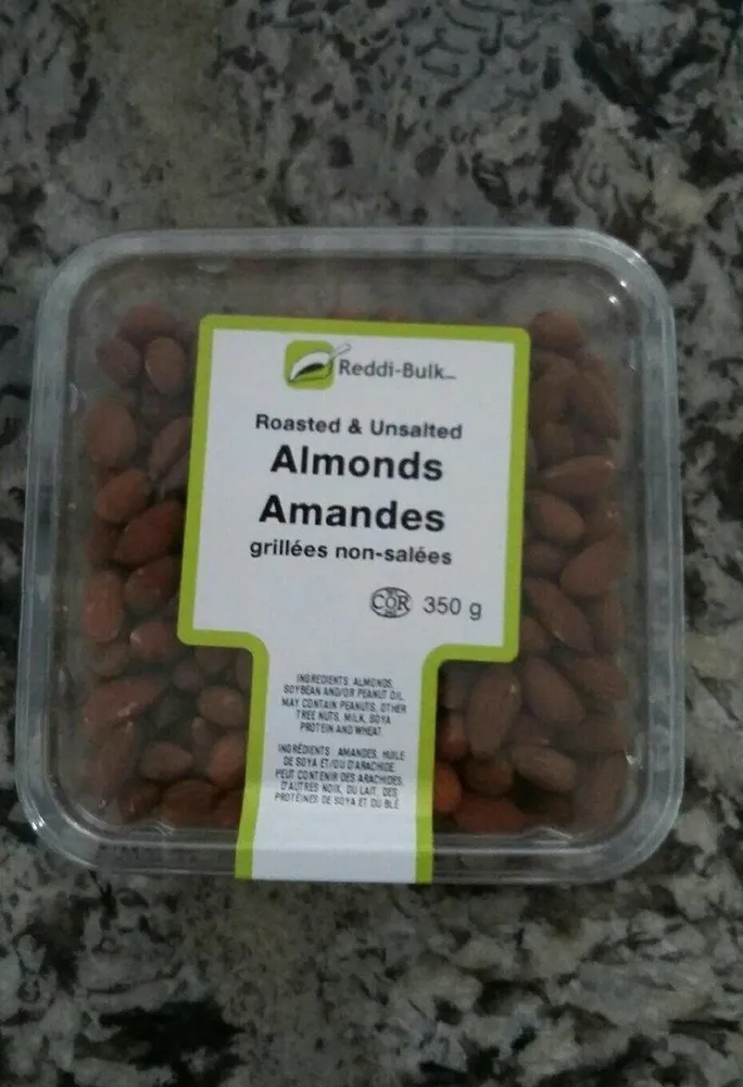 Amandes grillées non salées