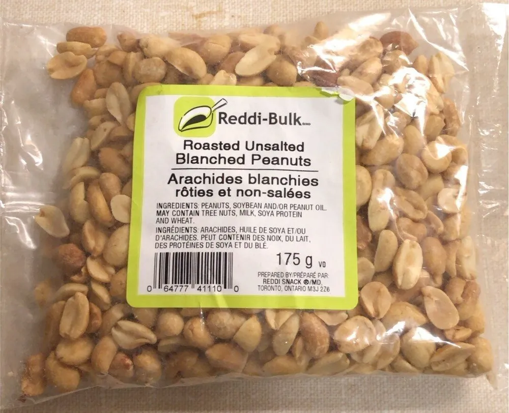 Arachide blanchi rôti et non salées