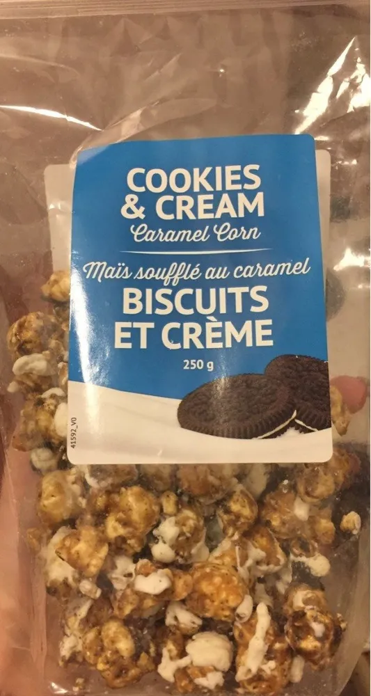 Mais soufflé au caramel biscuits et creme