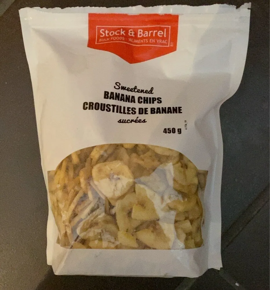 Sweetened banana chips