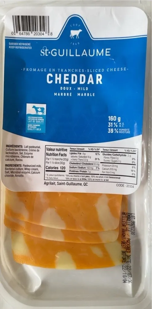 Cheddar en tranches
