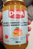Peaches, mangos and oranges jam