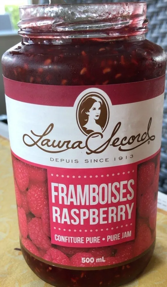 Confiture pure de framboises