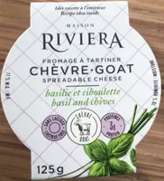 Fromage à tartiner chèvre, basilic et ciboulette