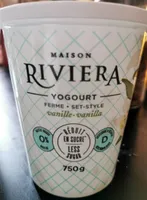 Yogourt Riviera vanille réduit en sucre