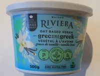Oat Based Vegan Style Greek - Vanilla Bean