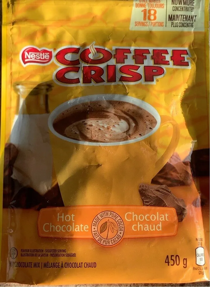 Chocolat chaud coffee crisp
