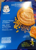 Wheat and honey flakes baby food