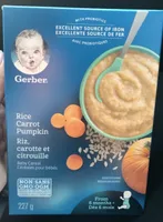 Cereales riz carotte citrouille