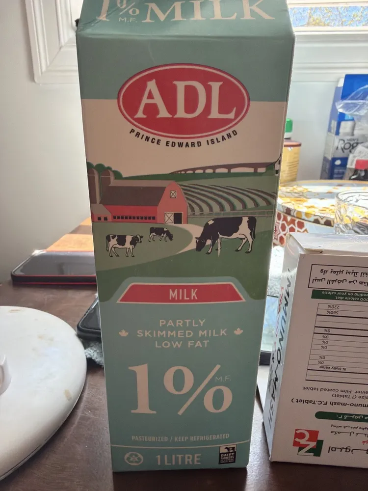Partly Skimmed 1% Low Fat Milk