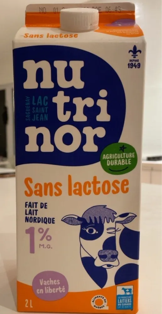 Lait sans lactose