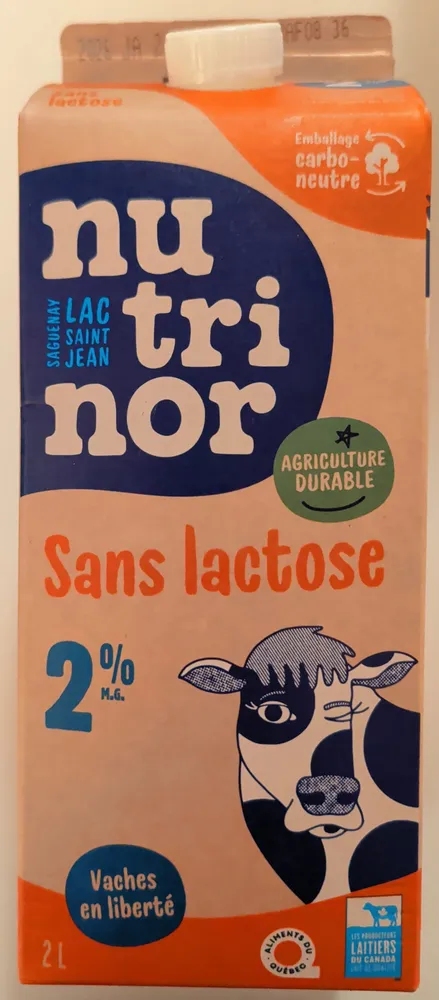 Lait sans lactose 2%