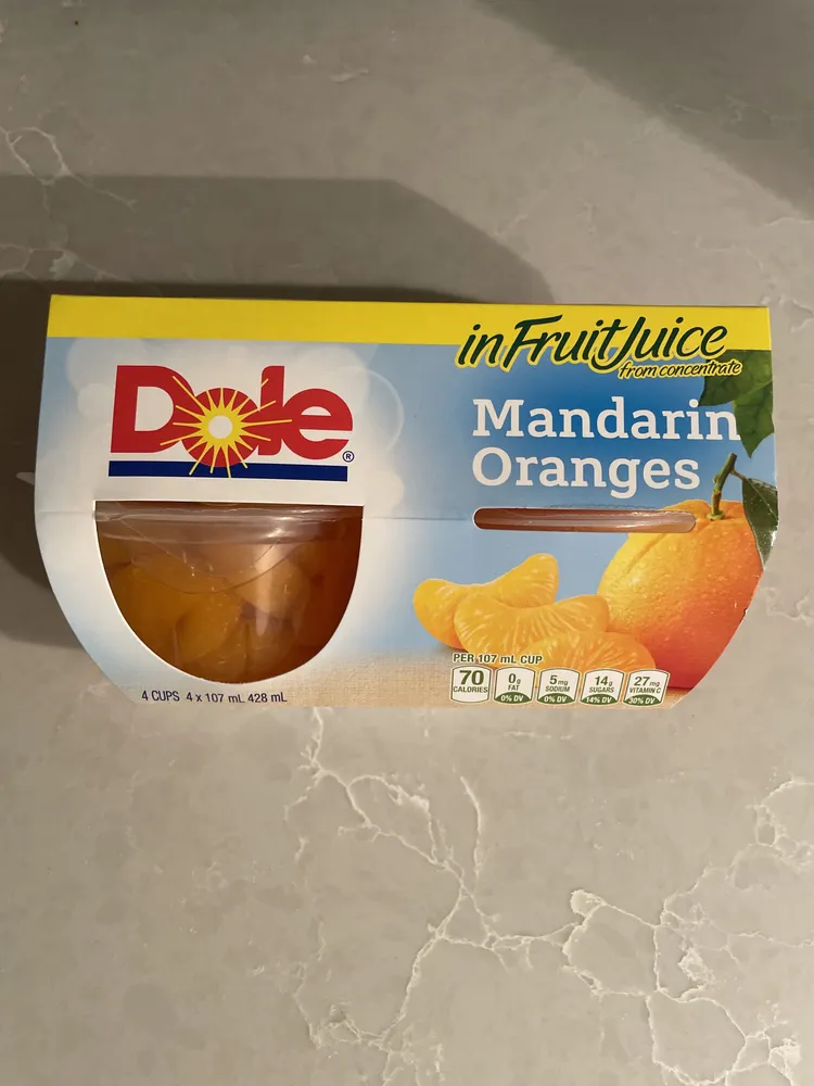 Dole Mandarin Oranges In Fruit  Juice From Concentrate