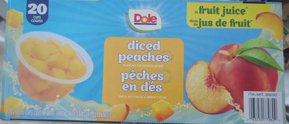 Diced peaches