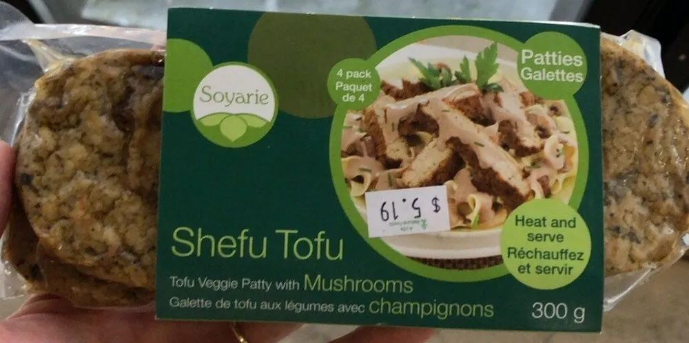 Tofu Veggie Patty with Mushrooms